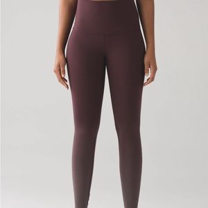 Lululemon ombré cherry / grey leggings size 6 . Like NEW